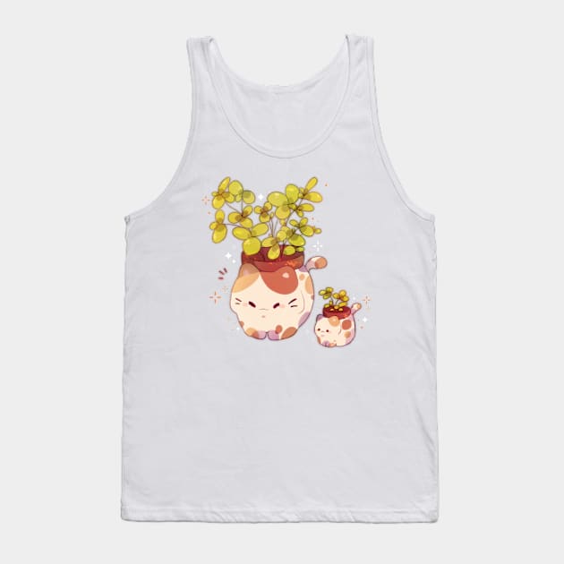 Kitty Plant Tank Top by Cremechii